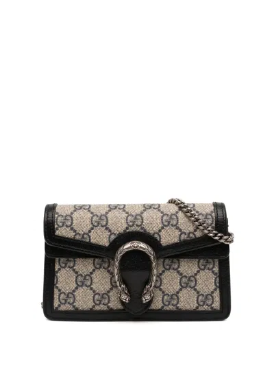 Pre-owned Gucci 2000-2015 Mini Gg Supreme Dionysus Crossbody Bag In Black