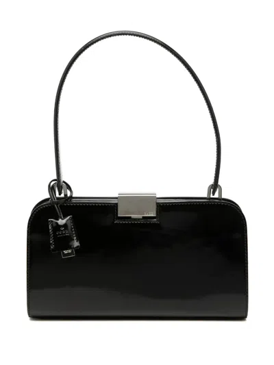 Pre-owned Gucci 2000-2015 Patent Clasp Handbag In Black