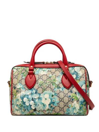 Pre-owned Gucci 2000-2015 Small Gg Supreme Blooms Satchel In Multi