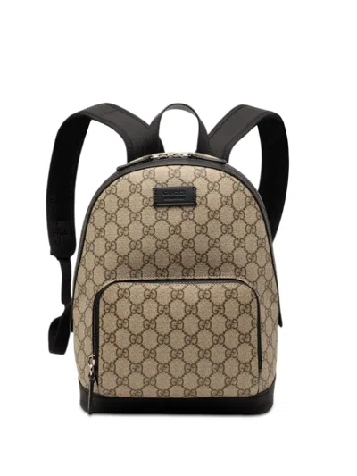 Pre-owned Gucci 2000-2015 Small Gg Supreme Eden Day Backpack In Neutral