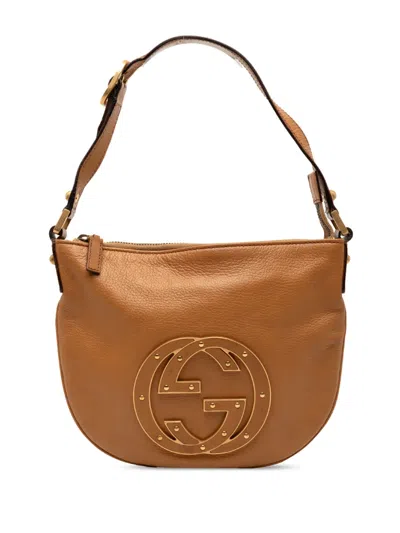 Pre-owned Gucci 2000-2015 Small Leather Blondie Hobo Bag In Brown