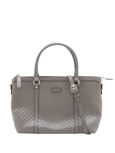 Pre-owned Gucci 2000-2015 Small Microssima Joy Satchel In Grey