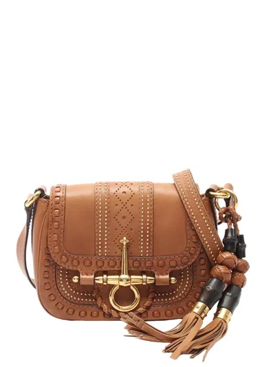 Pre-owned Gucci 2000-2015 Snaffle Bit Crossbody Bag In Brown