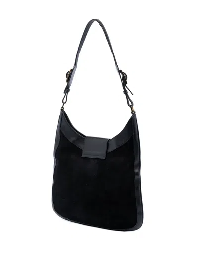 Pre-owned Gucci 2000-2015 Suede Jackie Shoulder Bag In Black