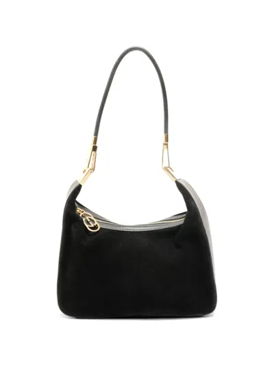 Pre-owned Gucci 2000-2015 Suede Shoulder Bag In Black