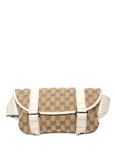 Pre-owned Gucci 2000-2020 Canvas Waist Bag In Neutral