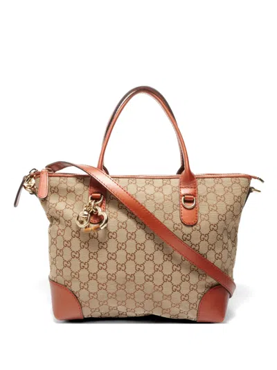 Pre-owned Gucci 2000-2020 Gg Canvas Shoulder Bag In Neutral