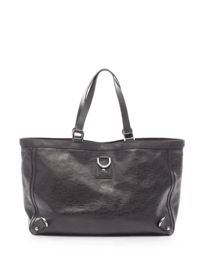 Pre-owned Gucci 2000s Abby Horsebit Tote Bag In Brown