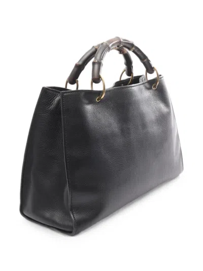 Pre-owned Gucci 2000s Bamboo Tote Bag In Black
