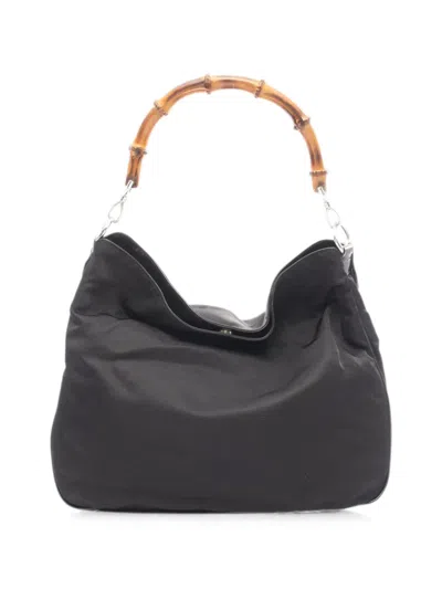 Pre-owned Gucci 2000s Bamboo Tote Bag In Black