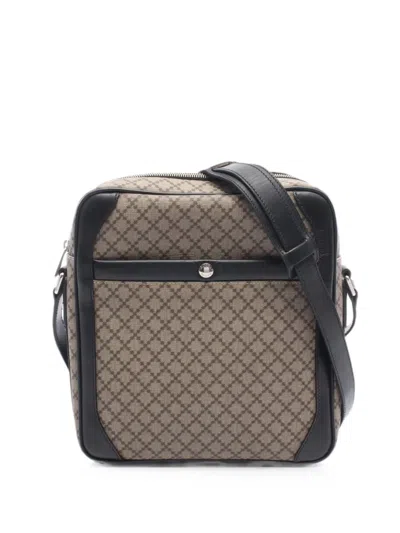 Pre-owned Gucci 2000s Diamante Shoulder Bag In Neutrals