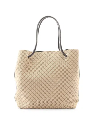 Pre-owned Gucci 2000s Diamante Tote Bag In Neutrals
