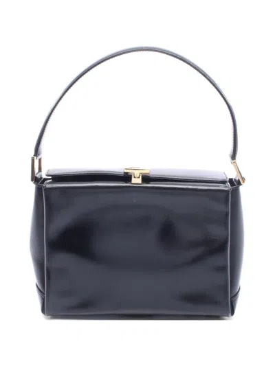 Pre-owned Gucci 2000s G Turn-lock Tote Bag In Black