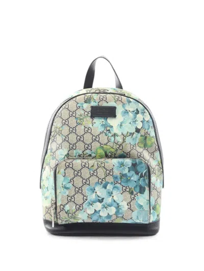 Pre-owned Gucci 2000s Gg Blooms Backpack In Neutrals