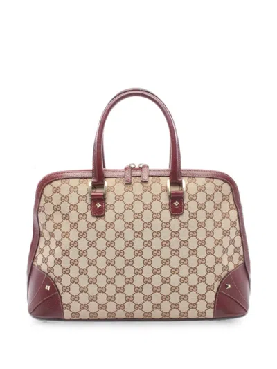 Pre-owned Gucci 2000s Gg Canvas Handbag In Neutrals