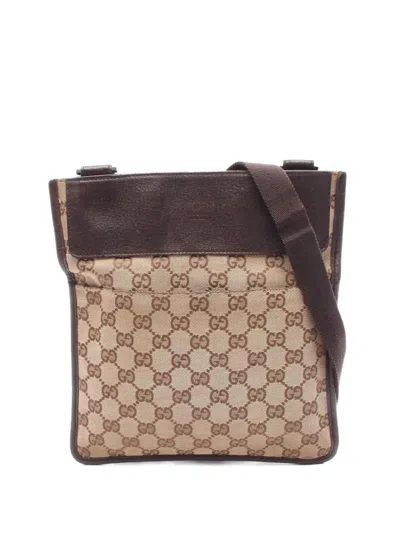 Pre-owned Gucci 2000s Gg-canvas Shoulder Bag In Neutral