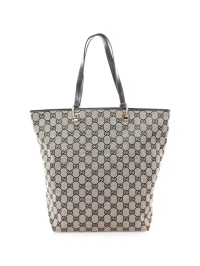 Pre-owned Gucci 2000s Gg Canvas Tote Bag In Neutral