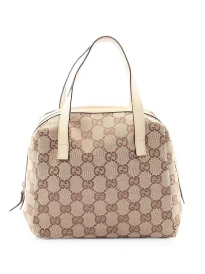 Pre-owned Gucci 2000s Gg Canvas Tote Bag In Neutrals