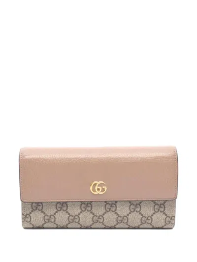 Pre-owned Gucci 2000s Gg Marmont Bi-fold Wallet In Pink