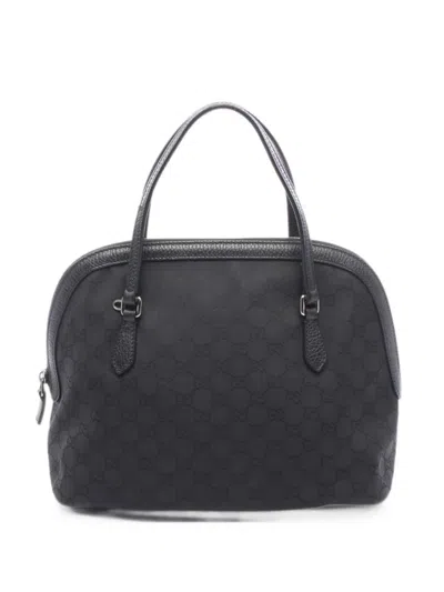 Pre-owned Gucci 2000s Gg Monogram Handbag In Black