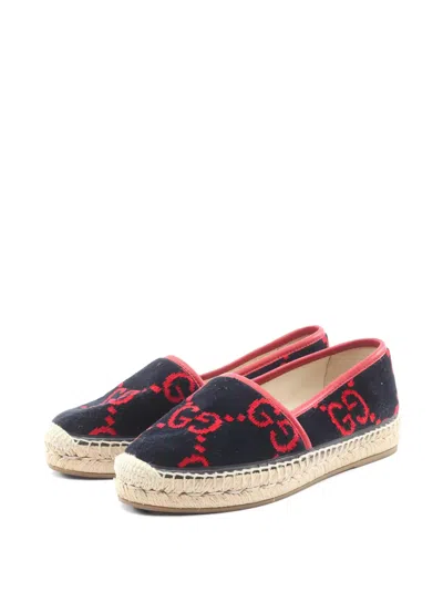 Pre-owned Gucci 2000s Gg Pattern Espadrilles In Blue