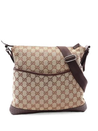 Pre-owned Gucci 2000s Gg Supreme Shoulder Bag In Neutral