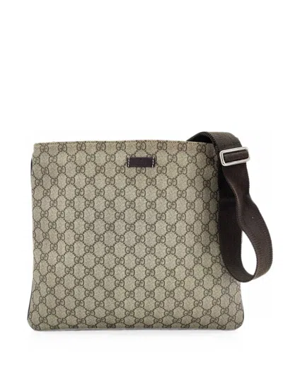 Pre-owned Gucci 2000s Gg Supreme Shoulder Bag In Neutrals