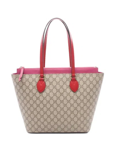 Pre-owned Gucci 2000s Gg Supreme Tote Bag In Neutral