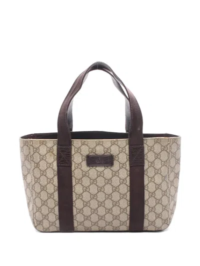 Pre-owned Gucci 2000s Gg Supreme Tote Bag In Neutral