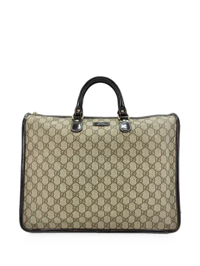 Pre-owned Gucci 2000s Gg Supreme Tote Bag In Neutrals