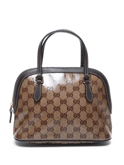 Pre-owned Gucci 2000s Gg Tote Bag In Brown