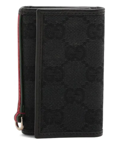 Pre-owned Gucci 2000s Gg Upreme Canvas Keycase In Black