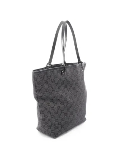 Gucci 2000s Gg-pattern Tote Bag In Gray