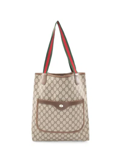 Pre-owned Gucci 2000s Gg-pattern Tote Bag In Neutral