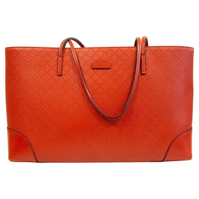 Pre-owned Gucci 2000s  Bright Red Diamante Leather Tote Bag
