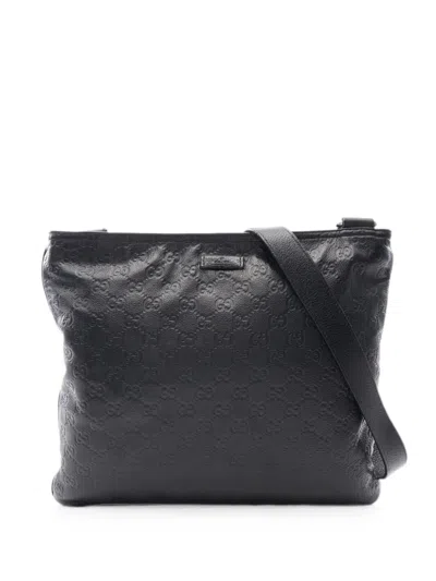 Pre-owned Gucci 2000s Ssima Shoulder Bag In Black