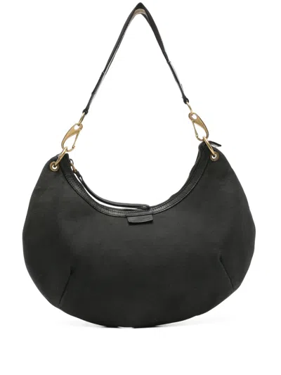 Pre-owned Gucci 2000s Half Moon Shoulder Bag In Black