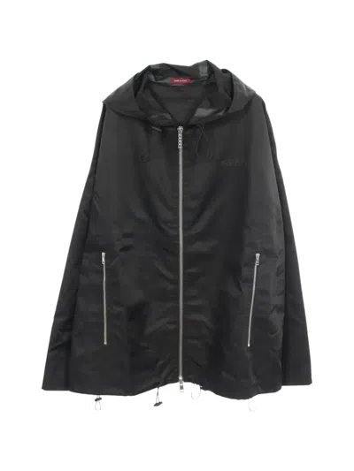 Pre-owned Gucci 2000s Hooded Zip-up Jacket In Black