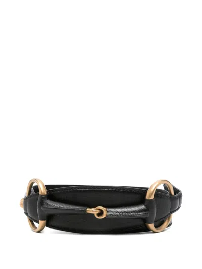 Pre-owned Gucci 2000s Horsebit Belt In Black