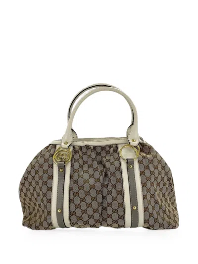 Pre-owned Gucci 2000s Interlocking G Tote Bag In Brown