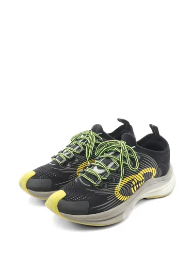 Pre-owned Gucci 2000s Interlocking-g Running Sneakers In Black
