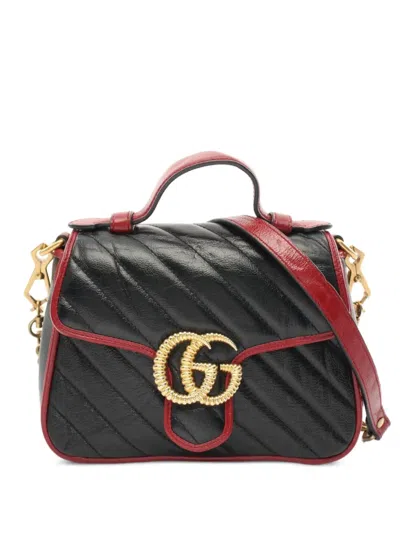 Pre-owned Gucci 2000s Marmont Shoulder Bag In Black