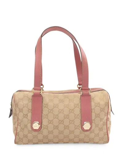 Pre-owned Gucci 2000s Mini Gg Canvas Tote Bag In Neutrals