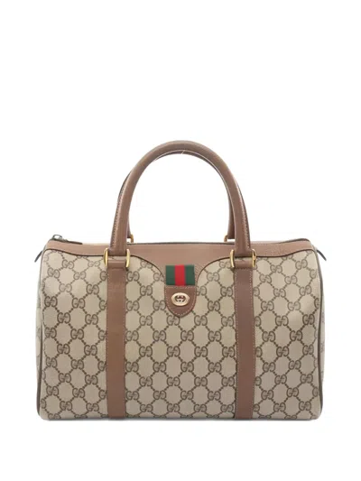 Pre-owned Gucci 2000s Mini Gg Old Logo-pattern Tote Bag In Neutral