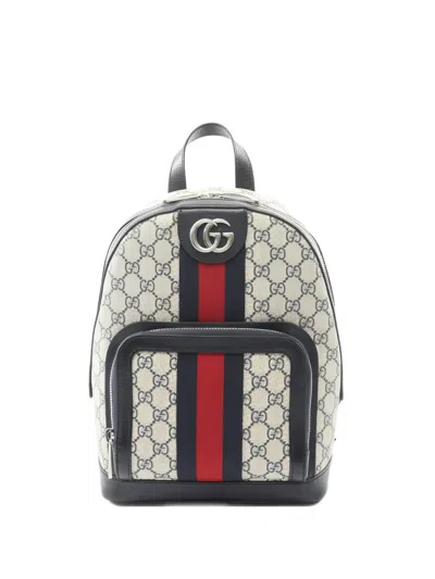 Pre-owned Gucci 2000s Ophidia Gg-supreme Backpack In Neutral