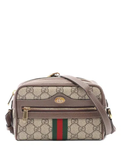 Pre-owned Gucci 2000s Ophidia Shoulder Bag In Neutral