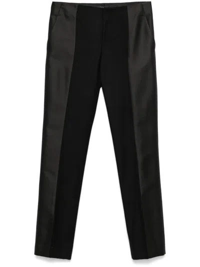 Pre-owned Gucci 2000s Panelled Trousers In Black