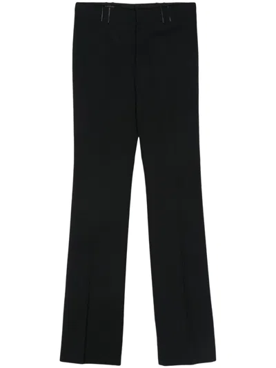 Pre-owned Gucci 2000s Pressed Crease Trousers In Black
