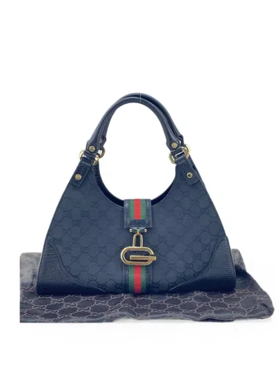 Pre-owned Gucci 2000s Sherry Line Handbag In Black