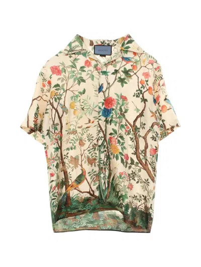 Pre-owned Gucci 2000s Short-sleeved Shirt In Neutral